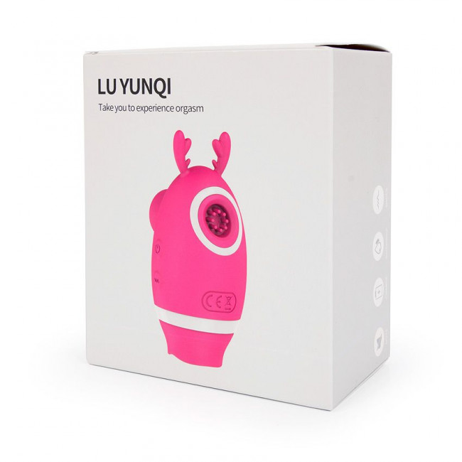 Розовый клиторальный вибромассажер с рожками Розовый клиторальный вибромассажер с рожками