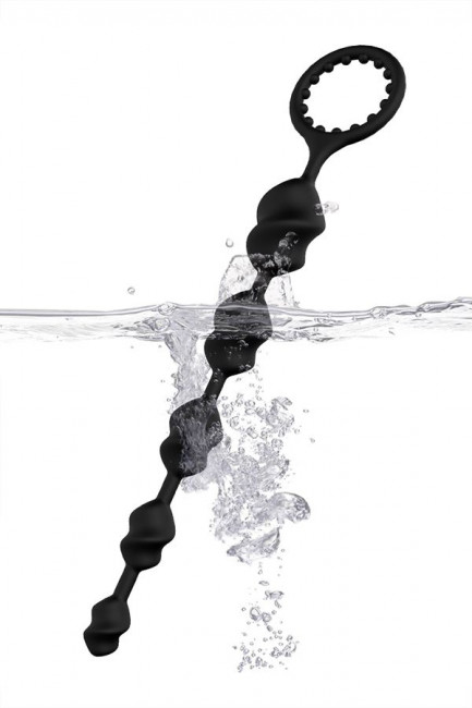 Чёрная анальная цепочка S-HANDE Lala - 23,1 см.