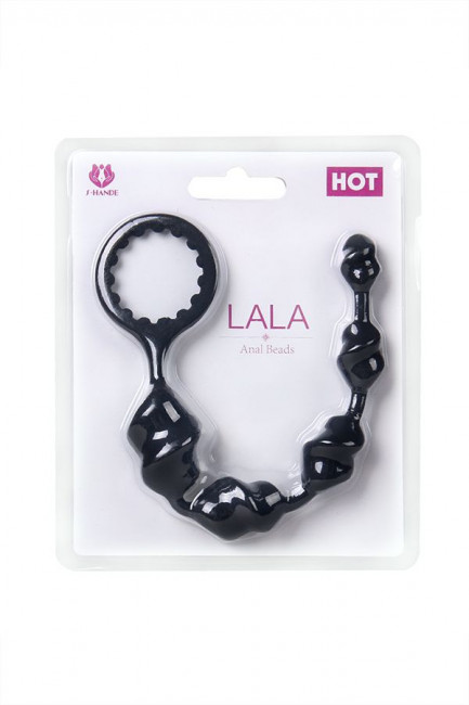 Чёрная анальная цепочка S-HANDE Lala - 23,1 см.