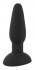 Черная анальная вибропробка с пульсацией в нижней части Thumping Anus Butt Plug - 15 см.
