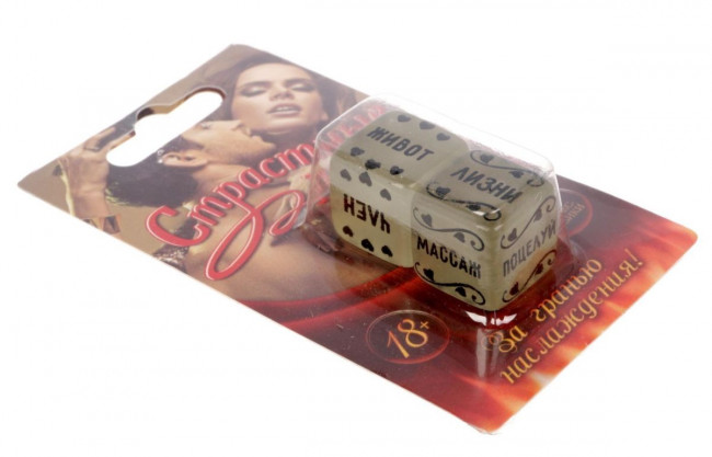 Неоновые секс-кубики "Страстные ласки"