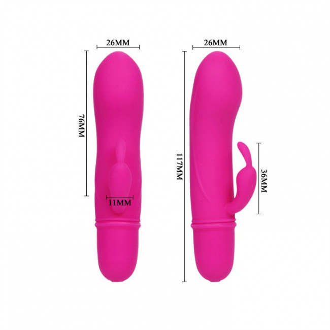 Мини-вибромассажер Caesar с клиторальным стимулятором - 11,7 см. Мини-вибромассажер Caesar с клиторальным стимулятором - 11,7 см.