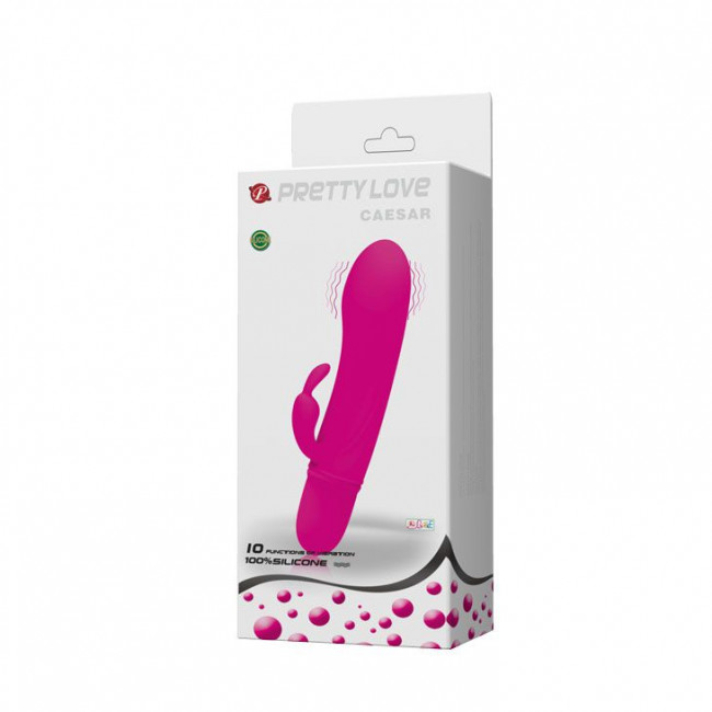 Мини-вибромассажер Caesar с клиторальным стимулятором - 11,7 см. Мини-вибромассажер Caesar с клиторальным стимулятором - 11,7 см.