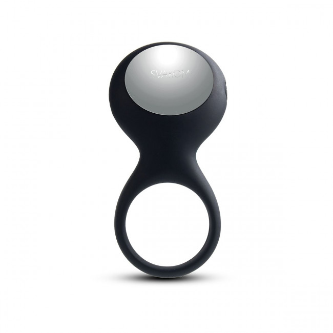 Чёрное перезаряжаемое эрекционное виброкольцо Tyler Чёрное перезаряжаемое эрекционное виброкольцо Tyler