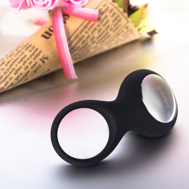 Чёрное перезаряжаемое эрекционное виброкольцо Tyler Чёрное перезаряжаемое эрекционное виброкольцо Tyler