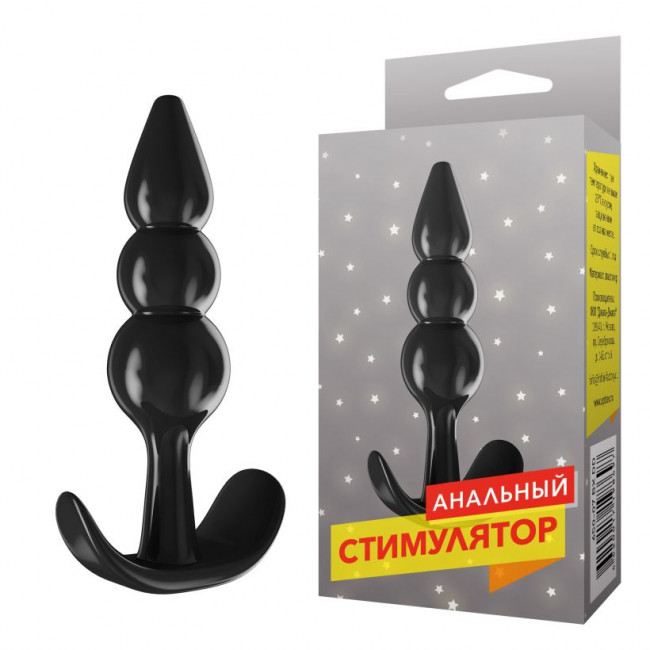 Черный анальный стимулятор с широким основанием - 10 см. Черный анальный стимулятор с широким основанием - 10 см.