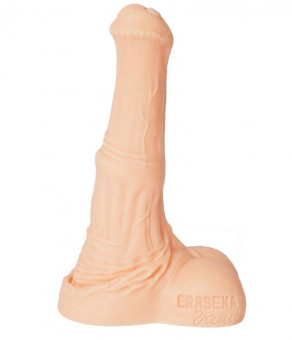 Телесный малый фаллос жеребца "Коди" с ароматом ванили - 20 см.
