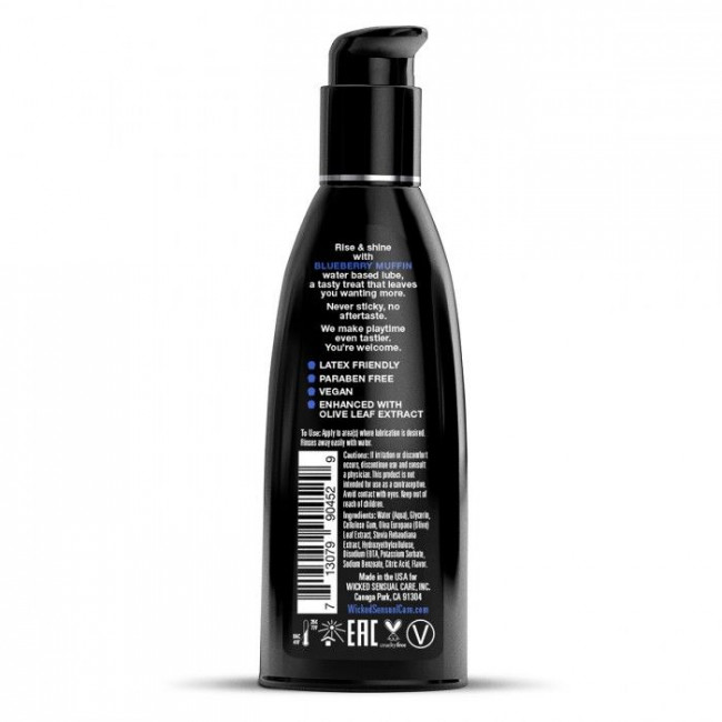 Лубрикант на водной основе с ароматом черничного маффина AQUA Blueberry Muffin - 60 мл. Лубрикант на водной основе с ароматом черничного маффина AQUA Blueberry Muffin - 60 мл.