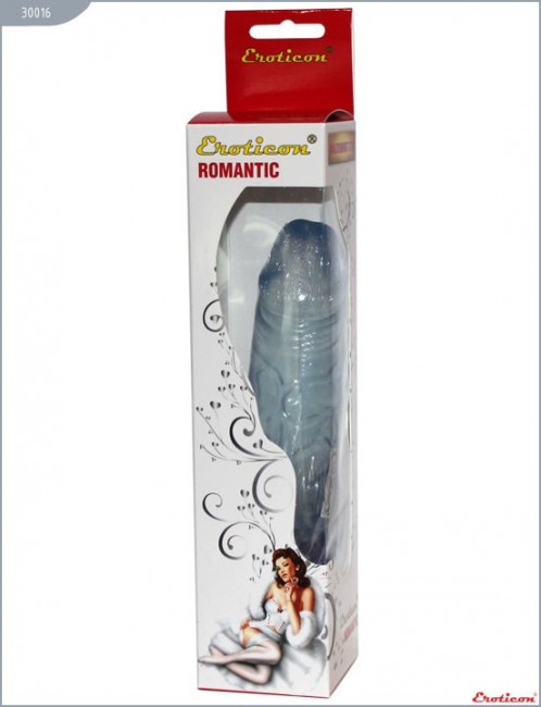 Прозрачный гелевый фаллоимитатор с утолщением - 20,6 см.