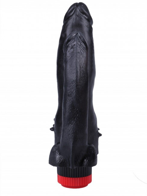 Черный сдвоенный вибратор №11 - 15,5 см. Черный сдвоенный вибратор №11 - 15,5 см.