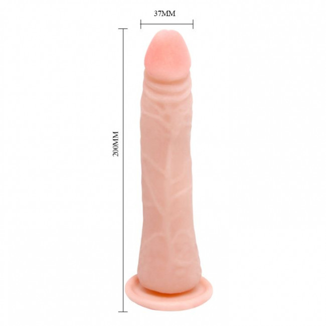 Гнущийся фаллоимитатор телесного цвета - 20 см.