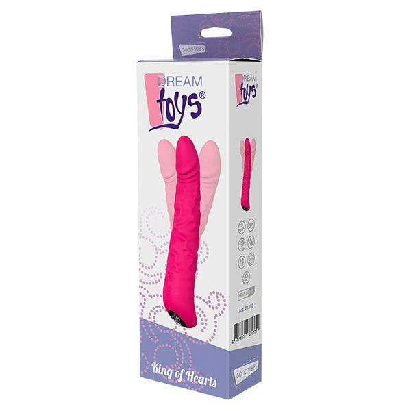 Розовый вибратор-ротатор KING OF HEARTS - 15 см. Розовый вибратор-ротатор KING OF HEARTS - 15 см.