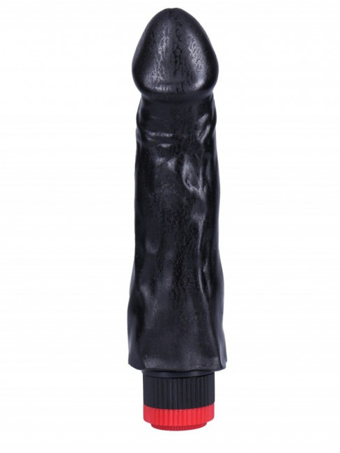 Черный вибратор-реалистик №27 - 19,5 см. Черный вибратор-реалистик №27 - 19,5 см.