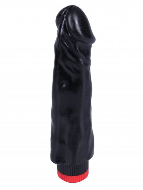Черный вибратор-реалистик №27 - 19,5 см. Черный вибратор-реалистик №27 - 19,5 см.
