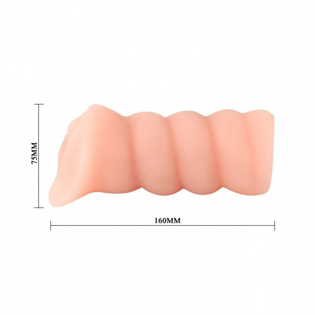 Мастурбатор-вагина с вибрацией и углублениями под пальцы - 16 см. Мастурбатор-вагина с вибрацией и углублениями под пальцы - 16 см.