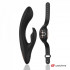 Черно-золотой вибратор-кролик с пультом-часами Anne s Desire Rabbit Vibe Wireless Watchme - 20,5 см.