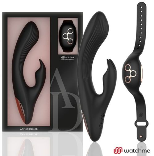 Черно-золотой вибратор-кролик с пультом-часами Anne s Desire Rabbit Vibe Wireless Watchme - 20,5 см. Черно-золотой вибратор-кролик с пультом-часами Anne s Desire Rabbit Vibe Wireless Watchme - 20,5 см.