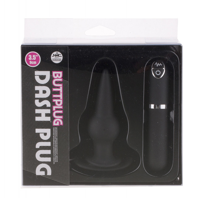 Черная вибровтулка Dash Butt Plug With Mini Controller III - 9 см. Черная вибровтулка Dash Butt Plug With Mini Controller III - 9 см.