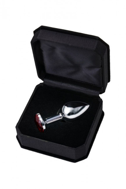 Малая серебристая анальная втулка с красным кристаллом - 6 см. Малая серебристая анальная втулка с красным кристаллом - 6 см.