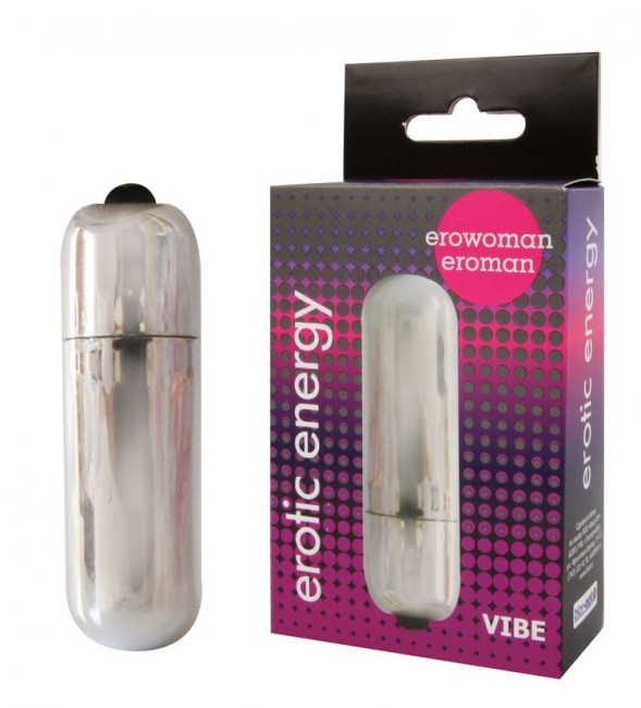 Серебристая вибропуля Erowoman-Eroman - 5,5 см. Серебристая вибропуля Erowoman-Eroman - 5,5 см.