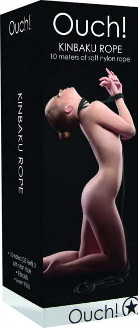 Черная веревка для бандажа Kinbaku - 10 м. Черная веревка для бандажа Kinbaku - 10 м.
