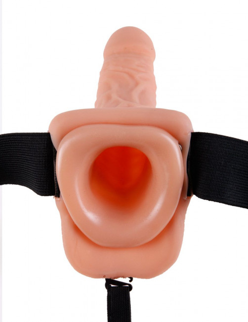Полый страпон с креплением Vibrating Hollow Strap-On with Balls - 18,9 см. Полый страпон с креплением Vibrating Hollow Strap-On with Balls - 18,9 см.