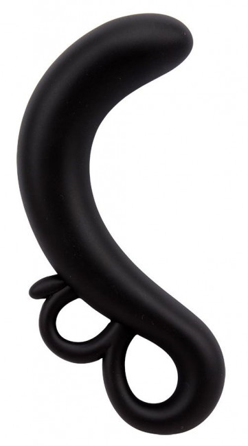 Черный G-стимулятор Two-Finger G-Spot Plug - 14 см. Черный G-стимулятор Two-Finger G-Spot Plug - 14 см.