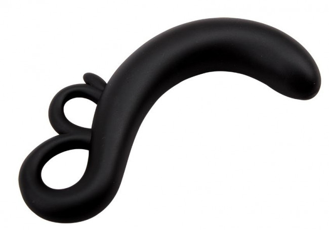 Черный G-стимулятор Two-Finger G-Spot Plug - 14 см. Черный G-стимулятор Two-Finger G-Spot Plug - 14 см.