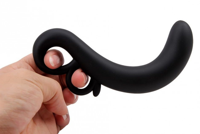 Черный G-стимулятор Two-Finger G-Spot Plug - 14 см. Черный G-стимулятор Two-Finger G-Spot Plug - 14 см.