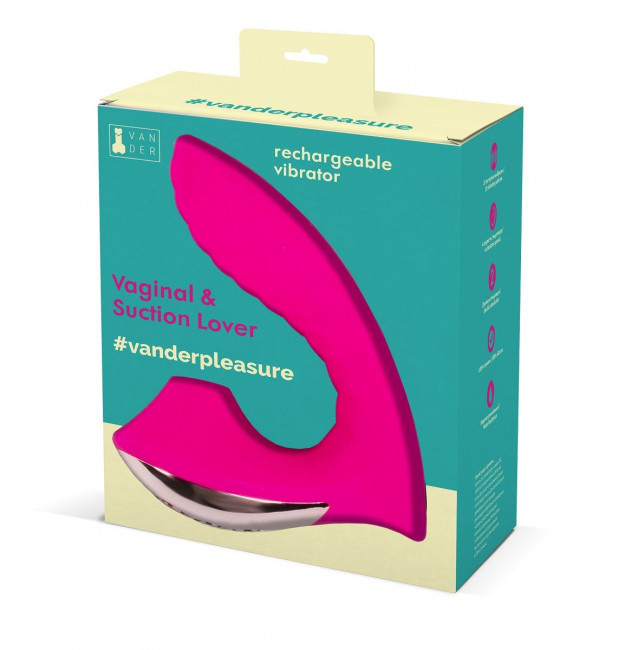 Ярко-розовый вибромассажёр с вакуумной стимуляцией Vaginal & Suction Lover Ярко-розовый вибромассажёр с вакуумной стимуляцией Vaginal & Suction Lover