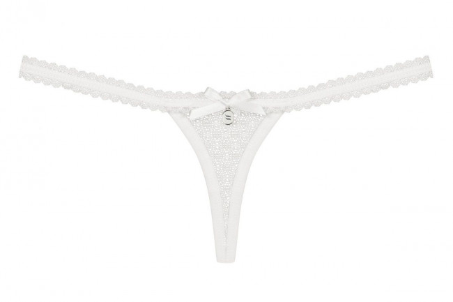 Нежные полупрозрачные ажурные трусики-стринги