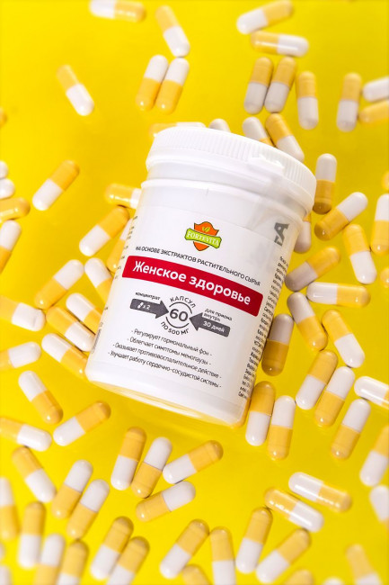 Таблетки для женщин ForteVita «Женское здоровье» - 60 капсул (500 мг) Таблетки для женщин ForteVita «Женское здоровье» - 60 капсул (500 мг)
