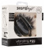 Черное гладкое виброяйцо Vibrating Egg - 8 см.