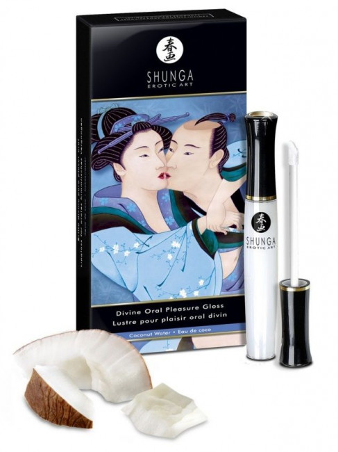 Возбуждающий блеск для губ с ароматом кокоса "Божественное удовольствие" - 10 мл. Возбуждающий блеск для губ с ароматом кокоса "Божественное удовольствие" - 10 мл.