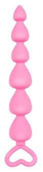 Розовая анальная цепочка Plip Plop - 17,5 см.