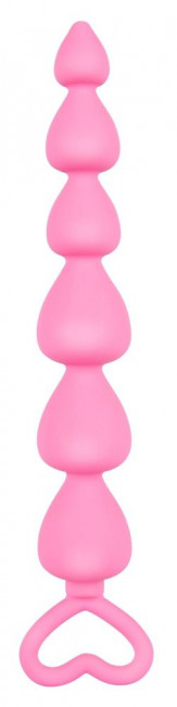 Розовая анальная цепочка Plip Plop - 17,5 см.
