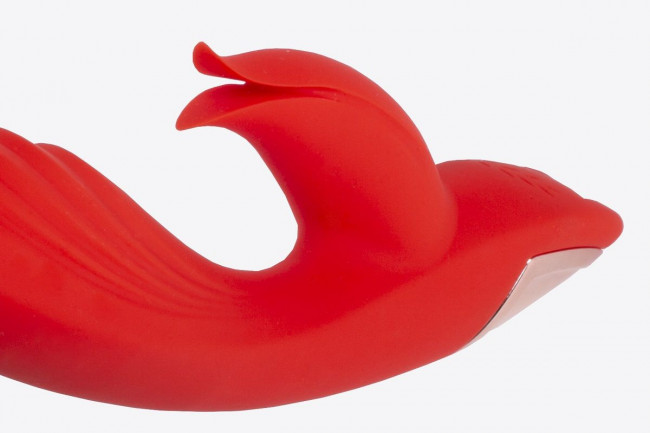 Красный вибромассажёр-кролик Classic Kiss - 24 см. Красный вибромассажёр-кролик Classic Kiss - 24 см.