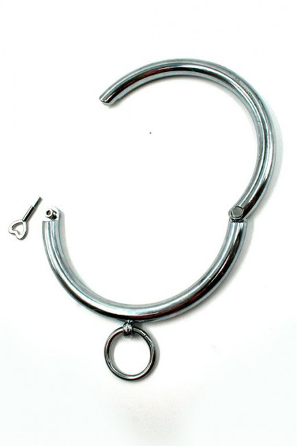 Металлический ошейник с кольцом для фиксации Металлический ошейник с кольцом для фиксации