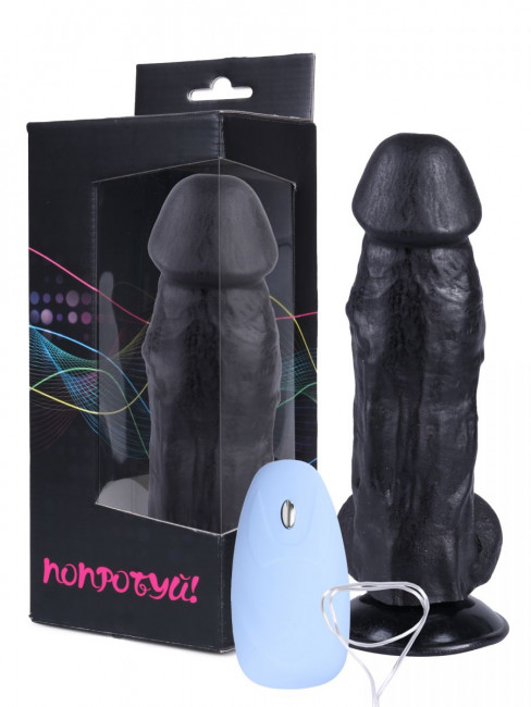 Черный вибратор-реалистик на присоске №5 - 16 см. Черный вибратор-реалистик на присоске №5 - 16 см.