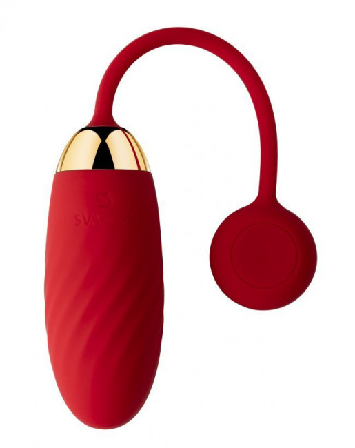 Красное виброяйцо Ella с управлением через смартфон Красное виброяйцо Ella с управлением через смартфон