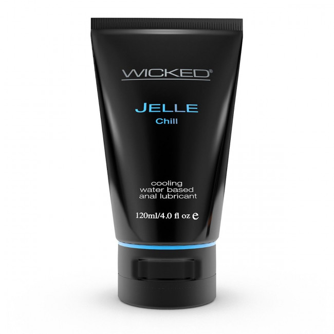 Анальный охлаждающий лубрикант WICKED JELLE CHILL на водной основе - 120 мл.
