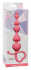 Розовая анальная цепочка Begginers Beads - 18 см.