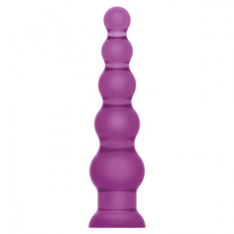 Фиолетовая анальная елка для DRILLDO в комплекте с бит-адаптером - 20 см.