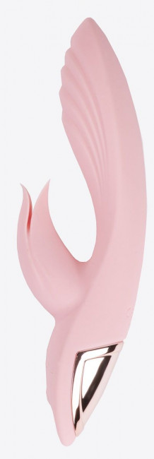 Нежно-розовый вибромассажёр-кролик Classic Kiss - 24 см. Нежно-розовый вибромассажёр-кролик Classic Kiss - 24 см.