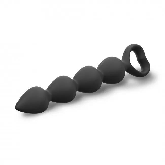Черная анальная цепочка Big Bang Large - 14,8 см. Черная анальная цепочка Big Bang Large - 14,8 см.