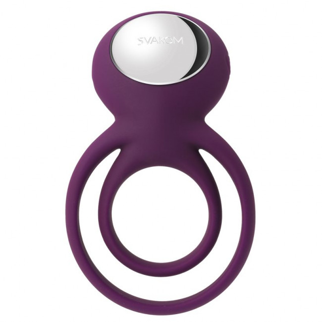 Фиолетовое эрекционное виброкольцо Tammy с подхватом мошонки Фиолетовое эрекционное виброкольцо Tammy с подхватом мошонки