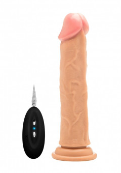 Телесный вибратор-реалистик Vibrating Realistic Cock 9" - 23,5 см.