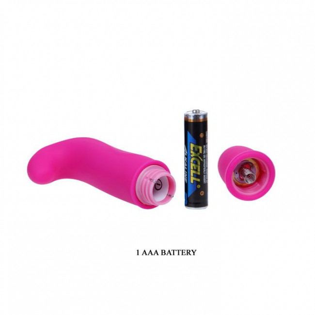 Силиконовый мини-вибратор Dana с загнутым кончиком - 10,6 см. Силиконовый мини-вибратор Dana с загнутым кончиком - 10,6 см.