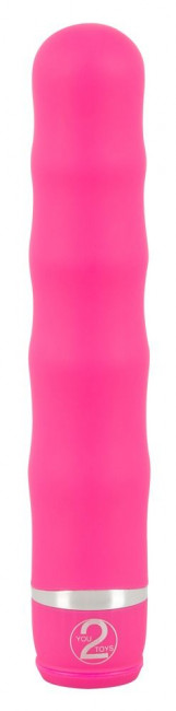Розовый вибратор Deep Vibrations - 21 см.