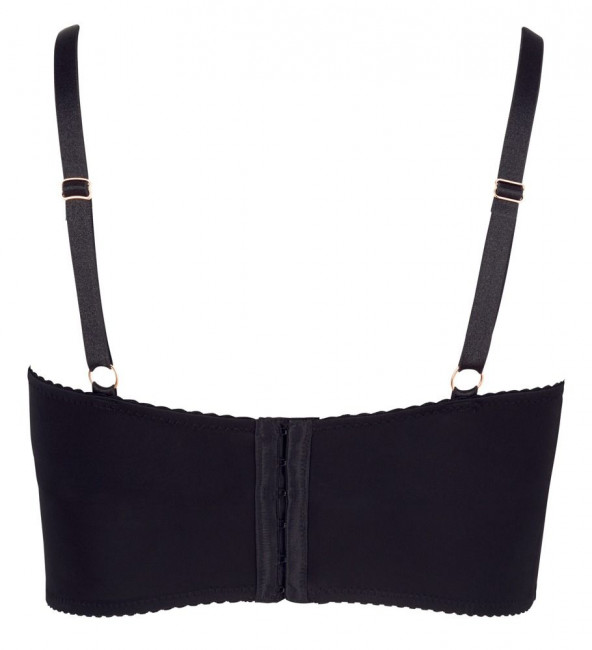 Удлиненный бюстгальтер с чашечками на косточках и металлическим декором Удлиненный бюстгальтер с чашечками на косточках и металлическим декором